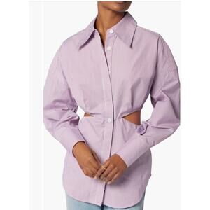 Equipment Alya Cutout Button-Up Shirt Color: Red Multi $265.00 retail (New)